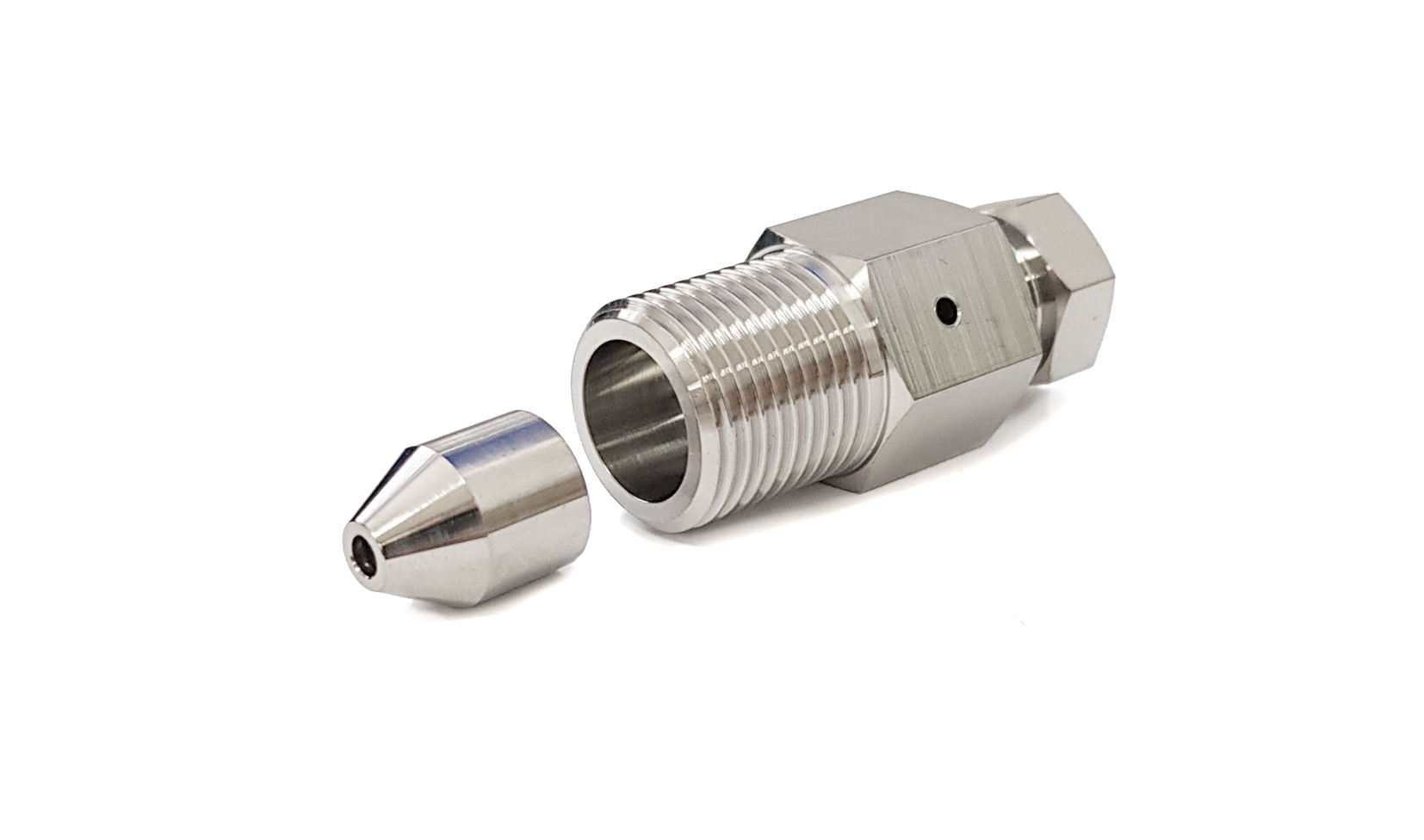 18009-C / Adapter 1/4"-3/8" (w-m) , mit auswechselbarem Konus, A-0792-1